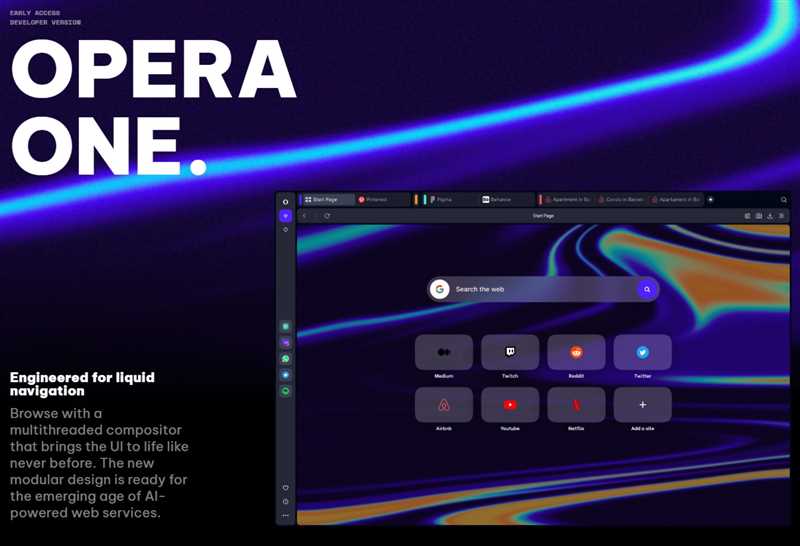 Opera One - лучший браузер с нейросетями для современного пользователя